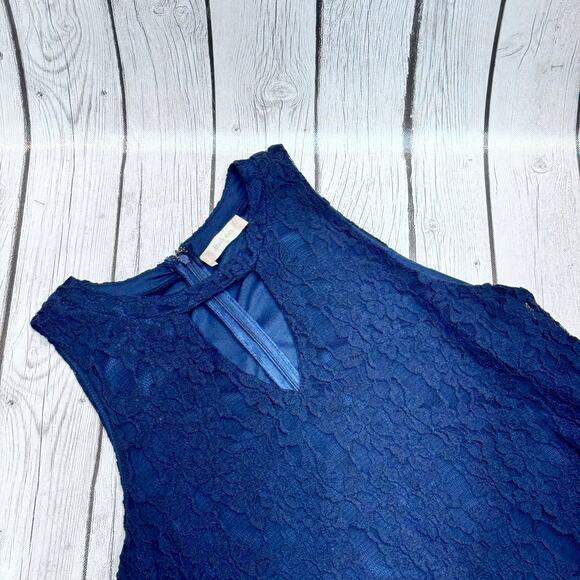Altar’d State Navy Blue Boho Lace Dress Size Medium - Picture 3 of 5